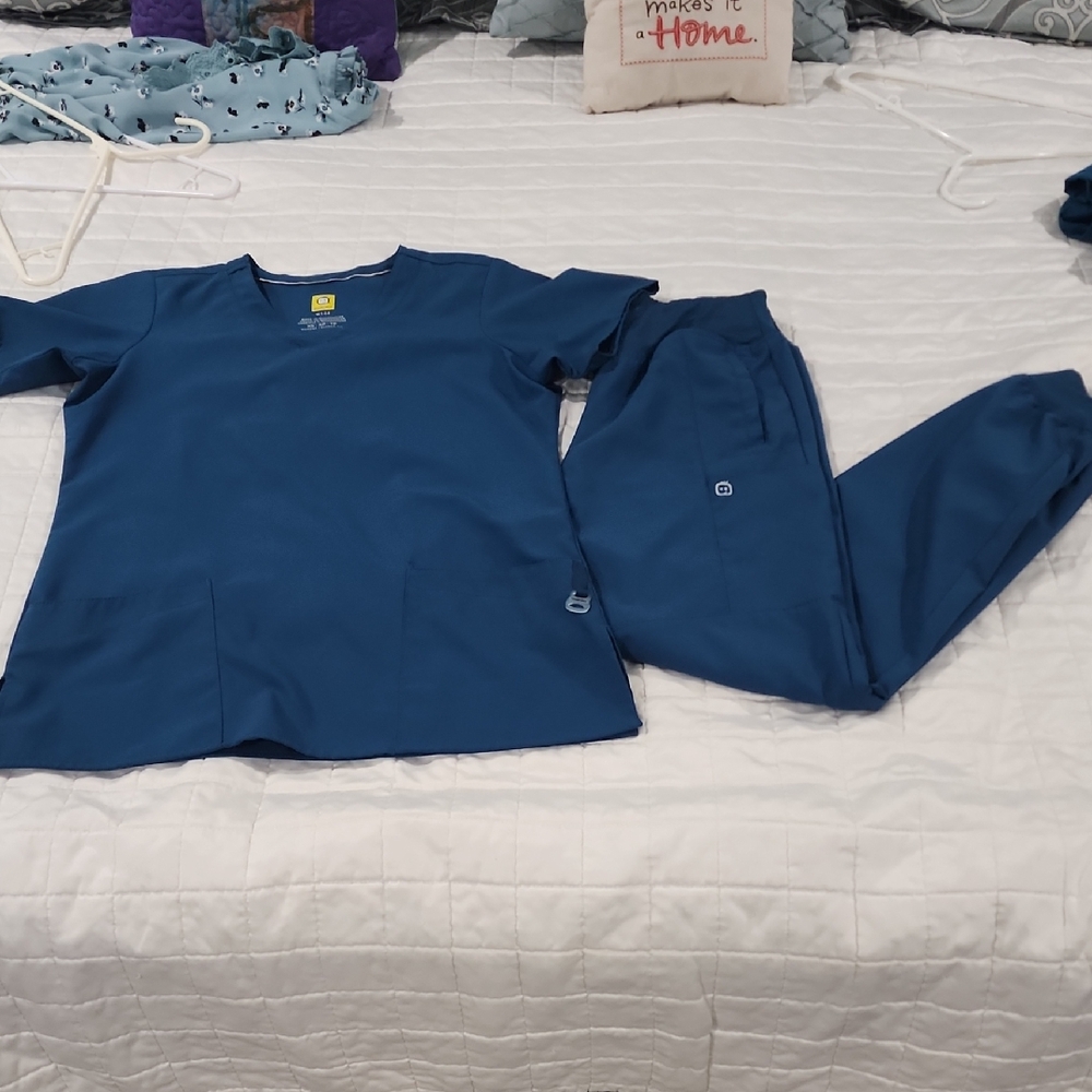 Wonderwink Carribean Blue XS Scrub Set Joggers